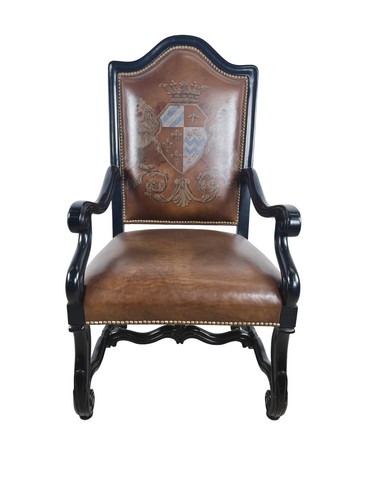 European country leather chair - country,